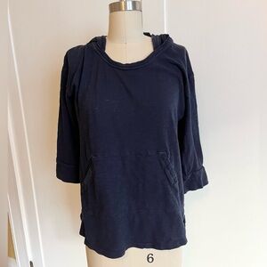 Anthropologie Saturday Sunday Blue 3/4 Sleeve Boxy Lightweight Shirt
